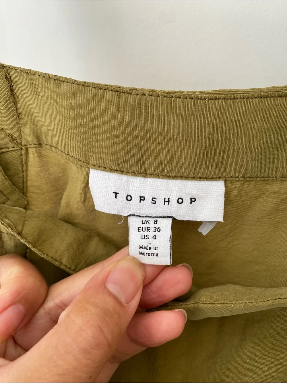 TopShop Olive Green Utility Cargo Lightweight Sleeveless Jumpsuit Sz 4 Boho